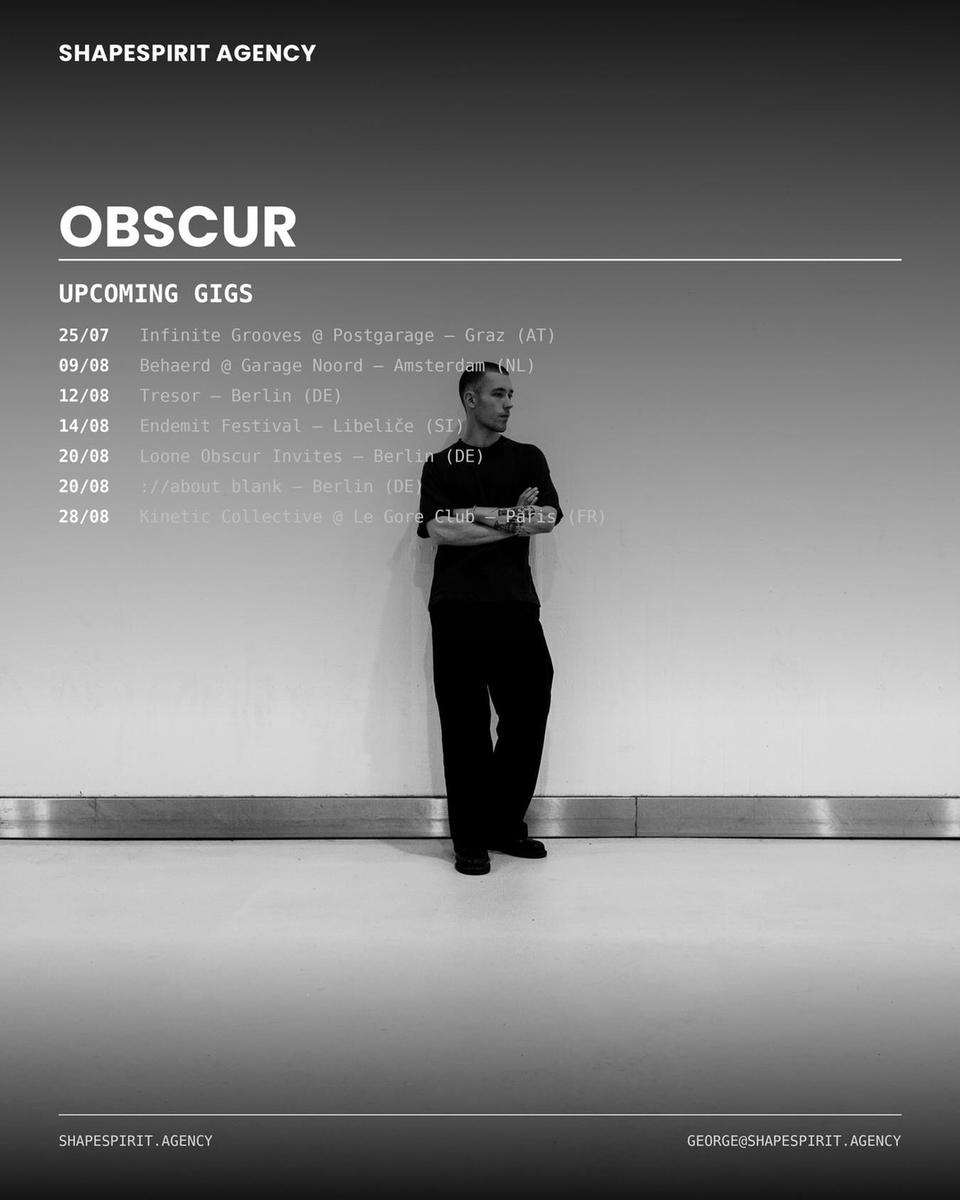 Obscur upcoming tour dates