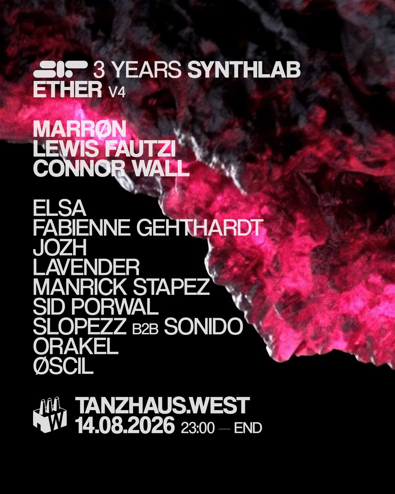 SIP — 3 Years Synthlab: Ether V4 flyer